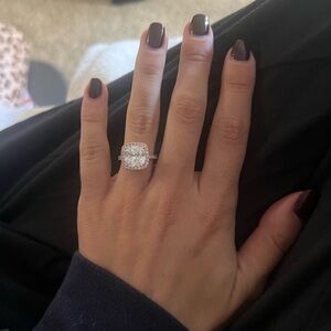 Sterling silver and rose gold ring